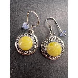 NEW Irish Connemara marble sterling silver earrings